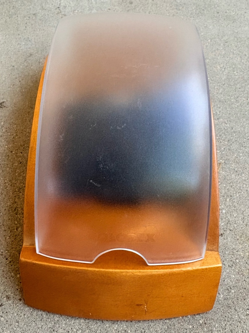 Rare Vintage Rolodex Card File Wood Frosted Plastic Lid Eldon Products